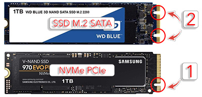 diferencia conexion m2 y nvme